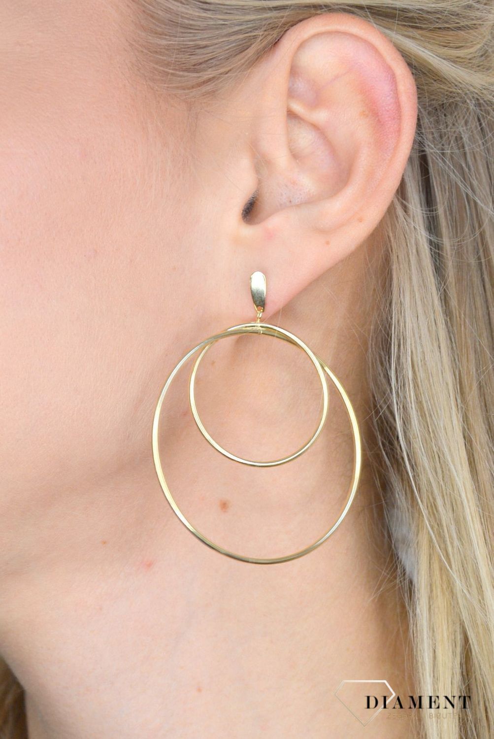 Złote kolczyki koła 585 przeplatane koła DIA-KLC-B0LBRITA-1-3050 OR204623-585.jpg